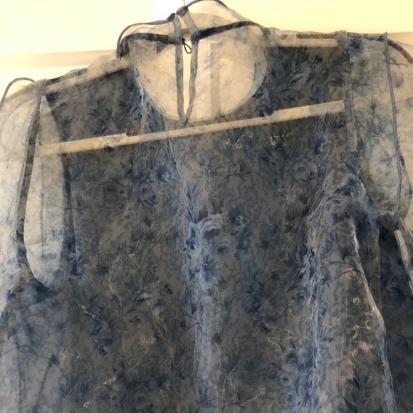 Zara Printed Organza Blouse - Picture 3 of 4